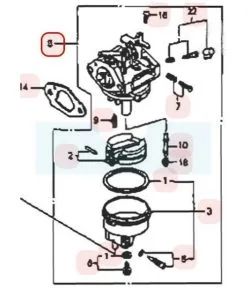 Carburateur Pour Moteur Honda (16100ZL9804)